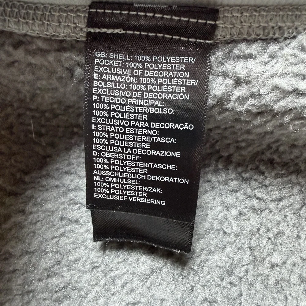 The North Face Vest Men's Small Gray Full Zip Gordon Lyons Fleece Sweater‎